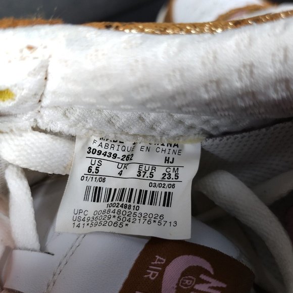 2006 Nike Air Force 1 Low Premium Snakeskin Women's Size 6.5 Hazelnut/Pink/White - Picture 6 of 6